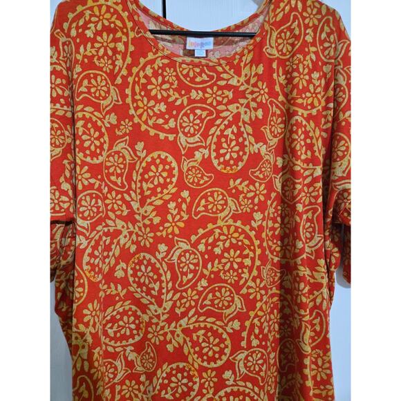Lularoe 2xl women's red and orange tunic - Picture 2 of 8